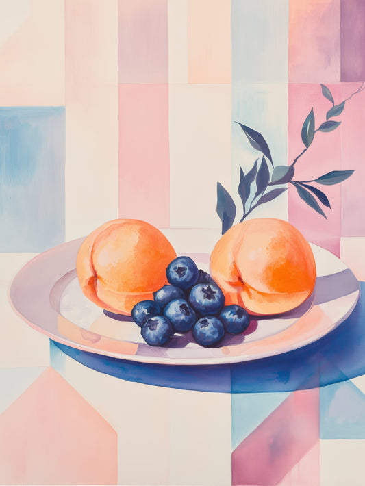 Pêssegos e Mirtilos