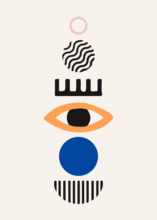 Composição Abstrata – Olho e Formas